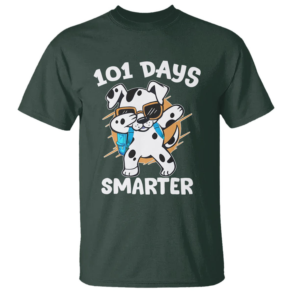 101 Days of School Dalmatian Dog T Shirt Dabbing 101 Days Smarter - FUNOLO