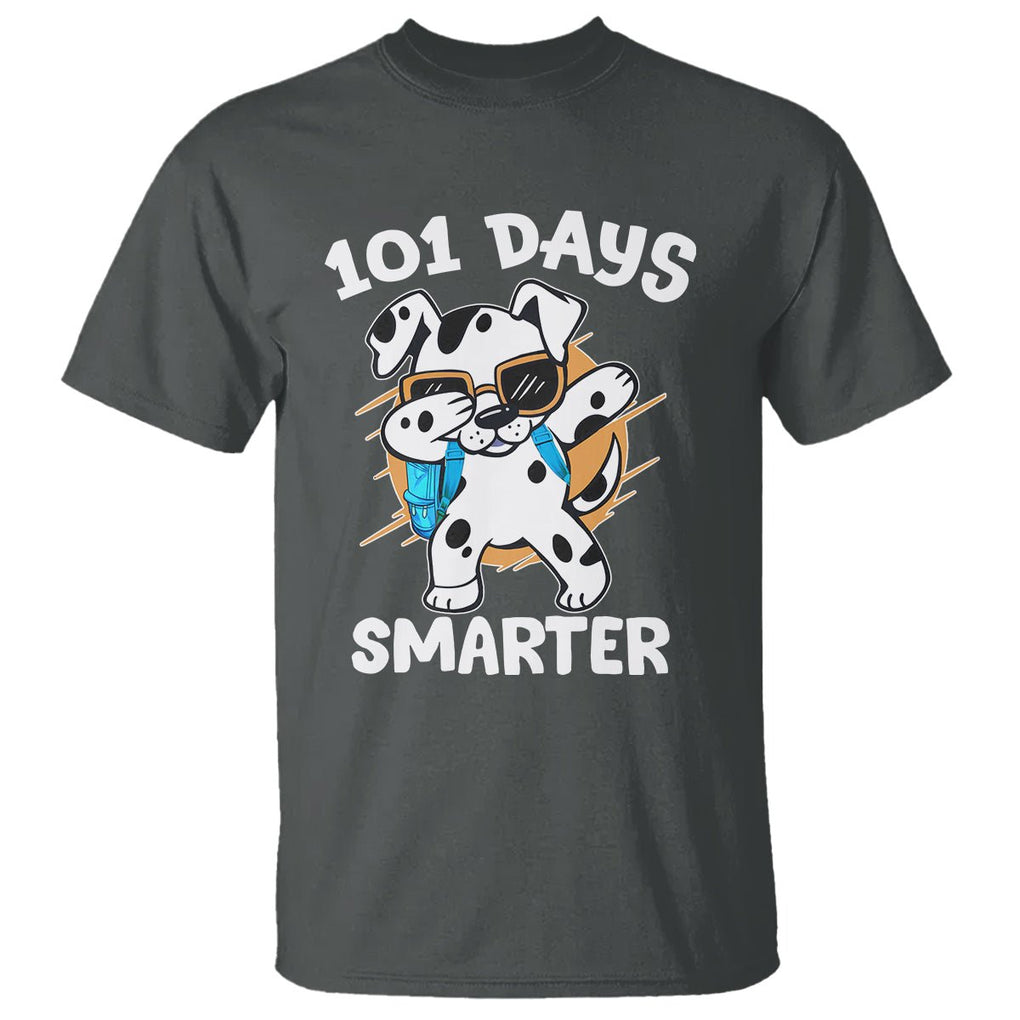 101 Days of School Dalmatian Dog T Shirt Dabbing 101 Days Smarter - FUNOLO
