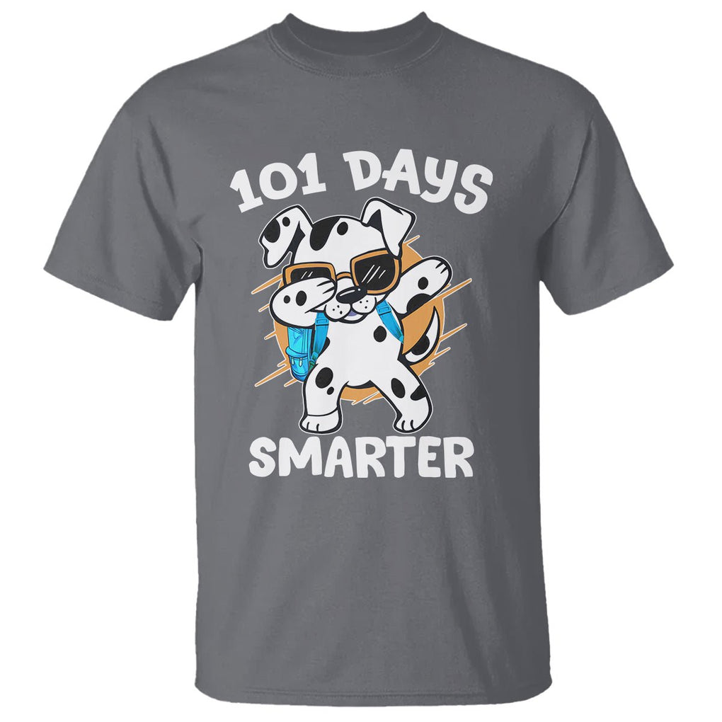 101 Days of School Dalmatian Dog T Shirt Dabbing 101 Days Smarter - FUNOLO