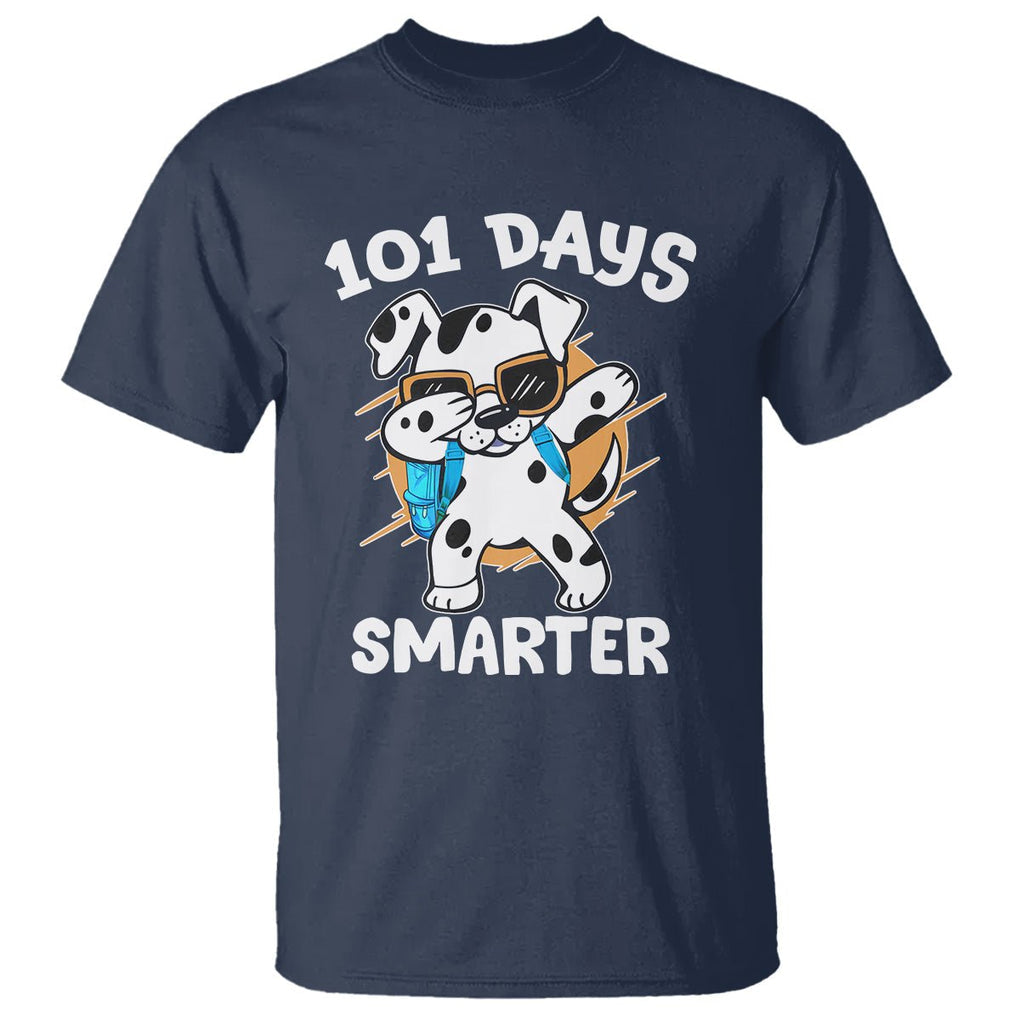 101 Days of School Dalmatian Dog T Shirt Dabbing 101 Days Smarter - FUNOLO