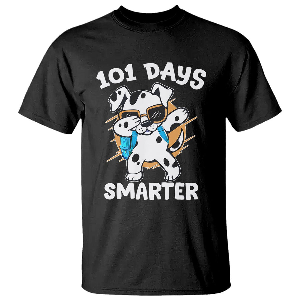 101 Days of School Dalmatian Dog T Shirt Dabbing 101 Days Smarter - FUNOLO