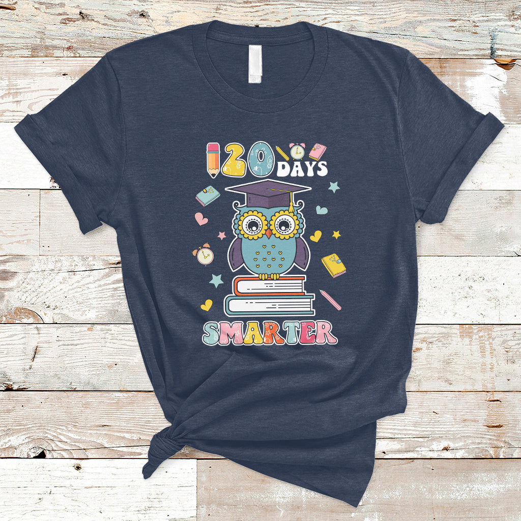 120-days-smarter-happy-120-days-of-school-graduate-owl-students-t-shirt-ts02