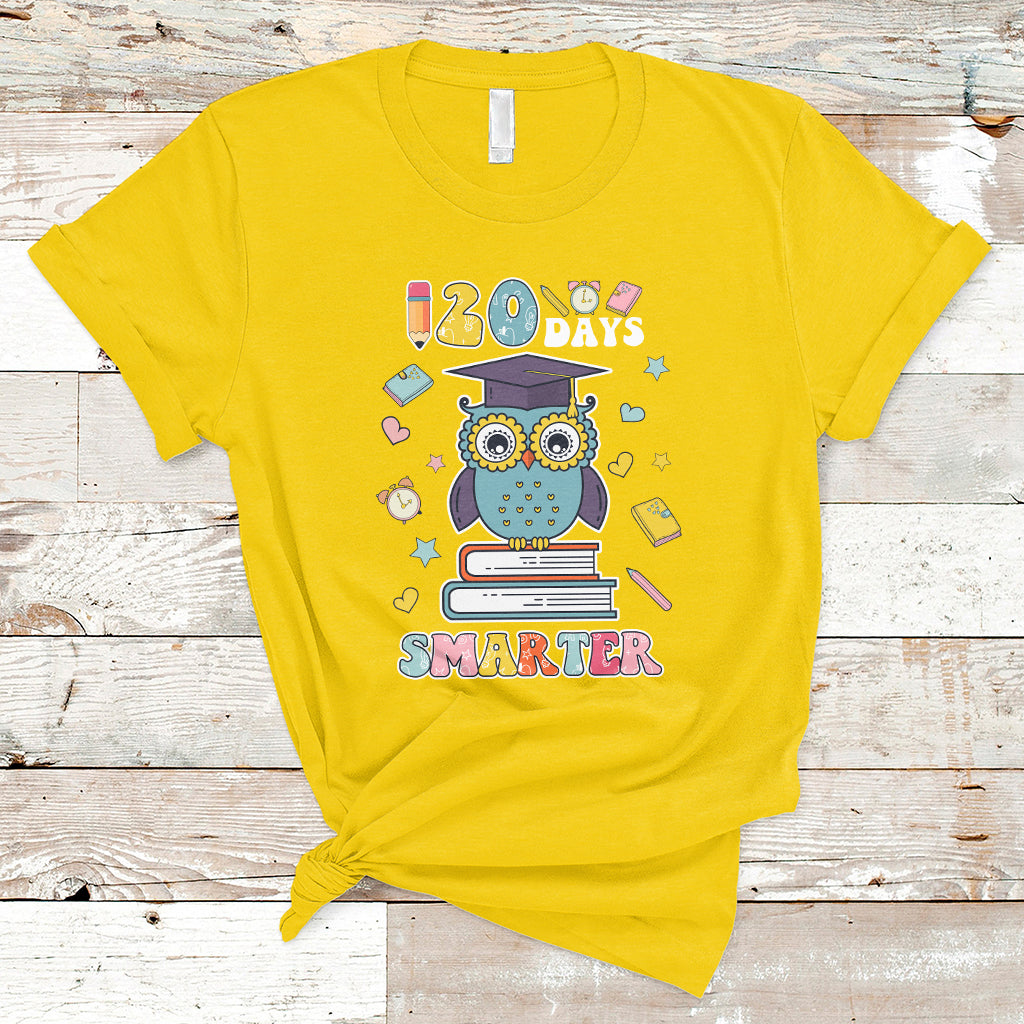 120-days-smarter-happy-120-days-of-school-graduate-owl-students-t-shirt-ts02
