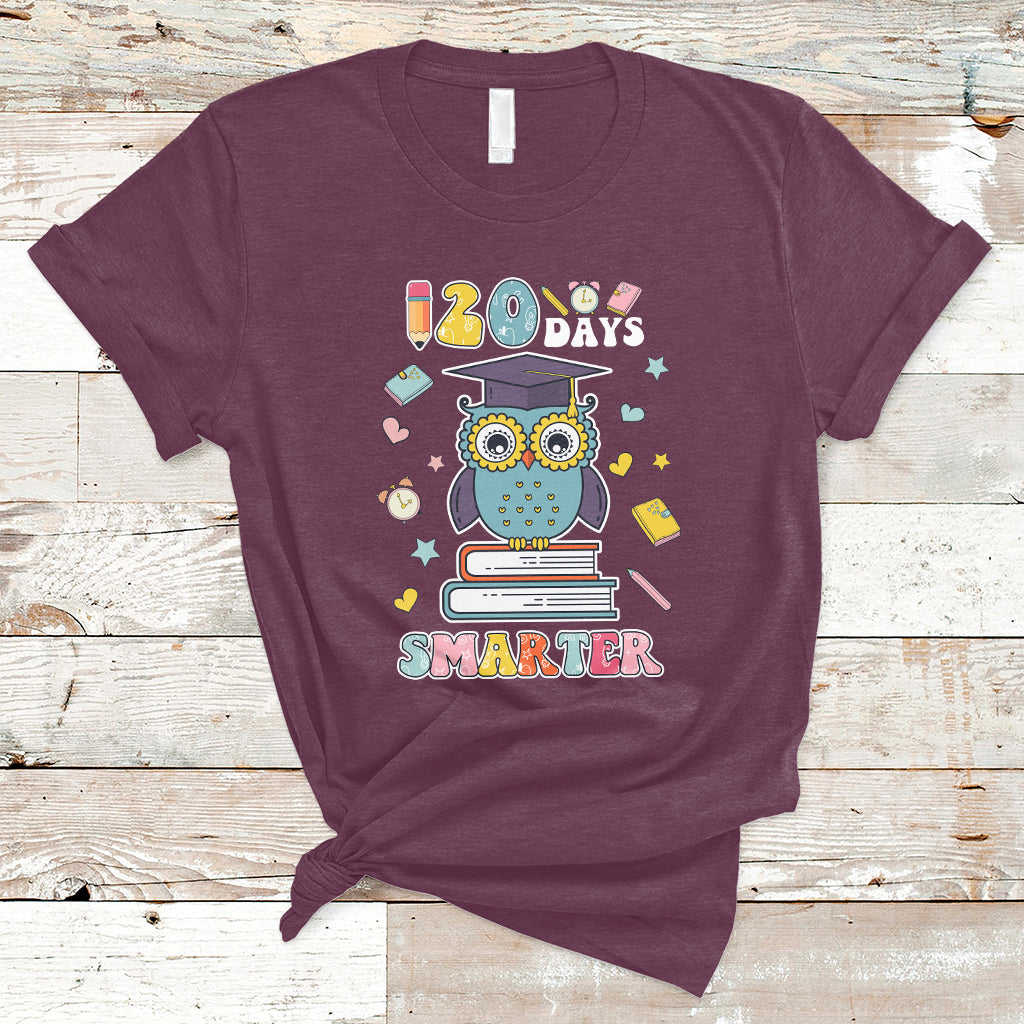 120-days-smarter-happy-120-days-of-school-graduate-owl-students-t-shirt-ts02
