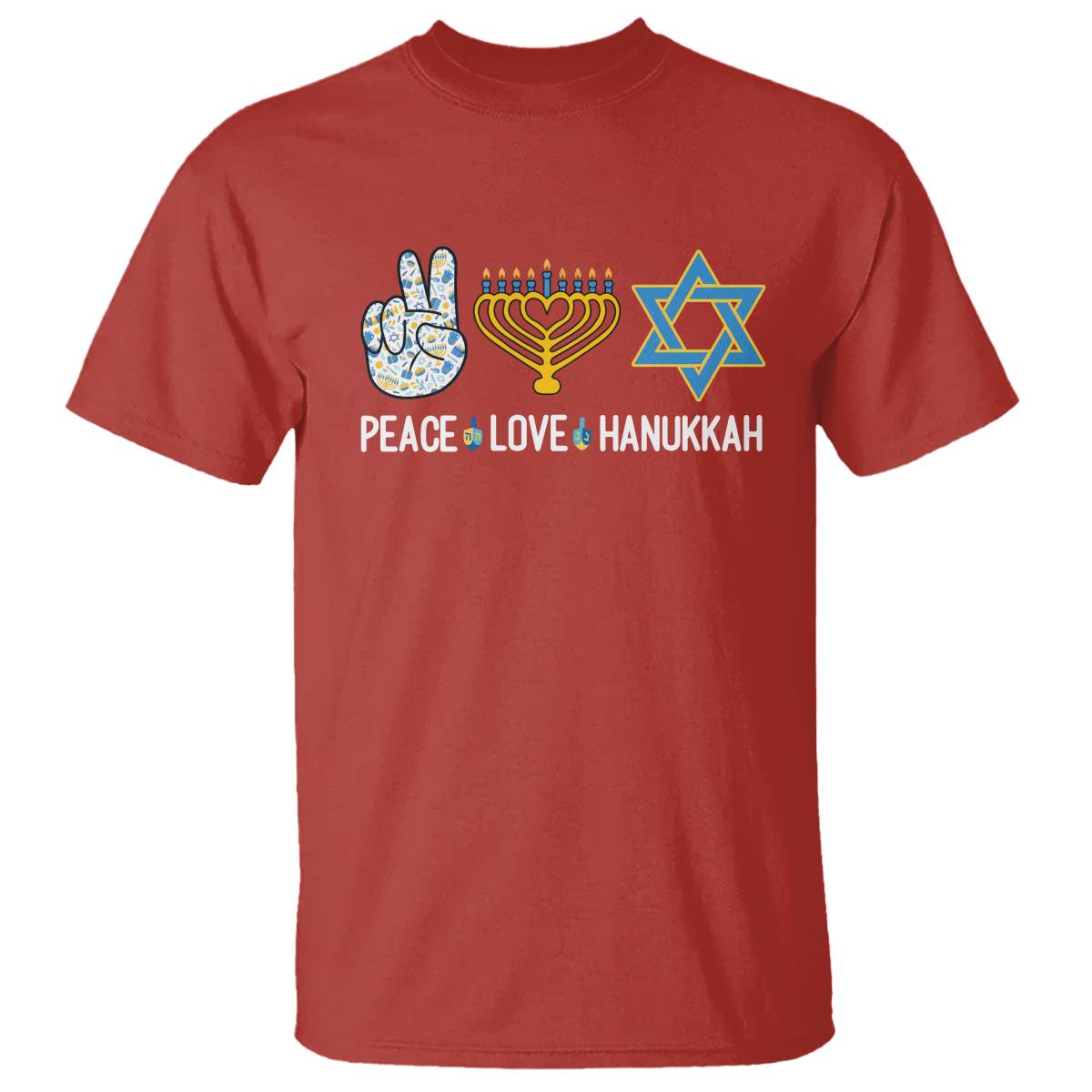 peace-love-hanukkah-retro-chanukah-jewish-menorah-star-of-david-t-shirt