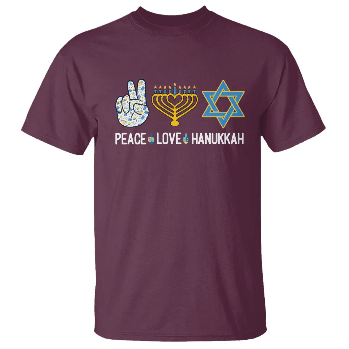 peace-love-hanukkah-retro-chanukah-jewish-menorah-star-of-david-t-shirt