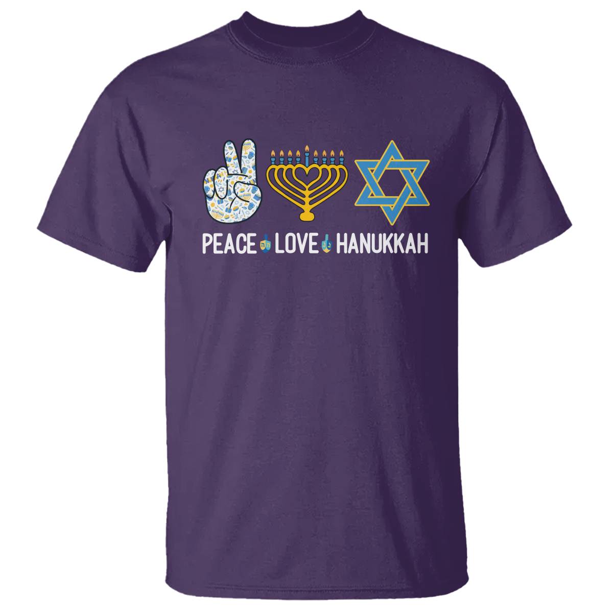 peace-love-hanukkah-retro-chanukah-jewish-menorah-star-of-david-t-shirt