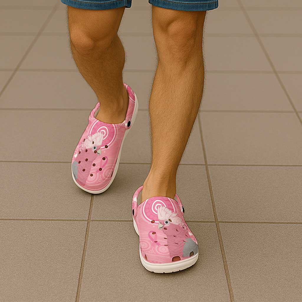 Australia Breast Cancer Support Clogs Shoes Galah Faith Hope Love Pink Month