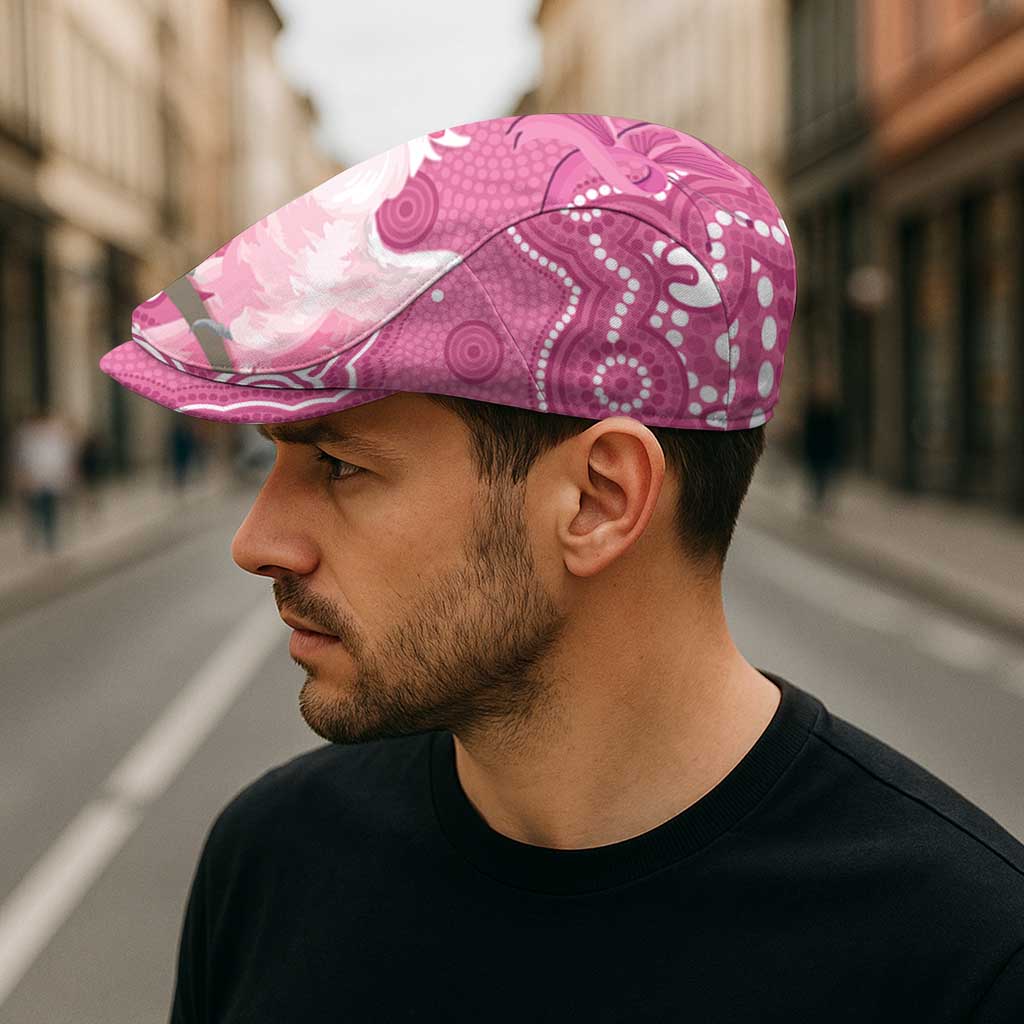 Australia Breast Cancer Support Jeff Hat Pink Cockatoo Ribbon Aboriginal Art