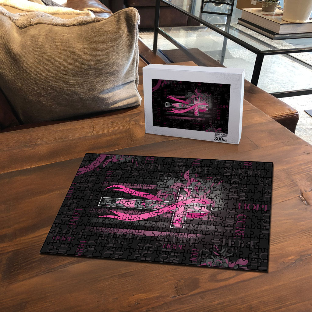 American Breast Cancer Support Puzzle Hope And Cure Cross