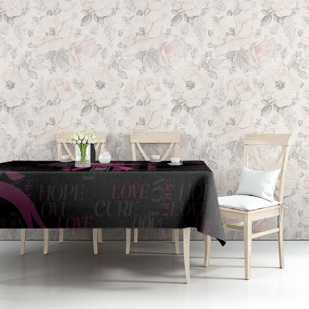 American Breast Cancer Support Tablecloth Hope And Cure Cross