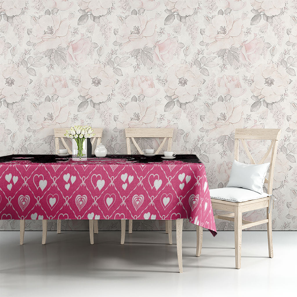 Breast Cancer Christmas Support Tablecloth Merry Pinkmas