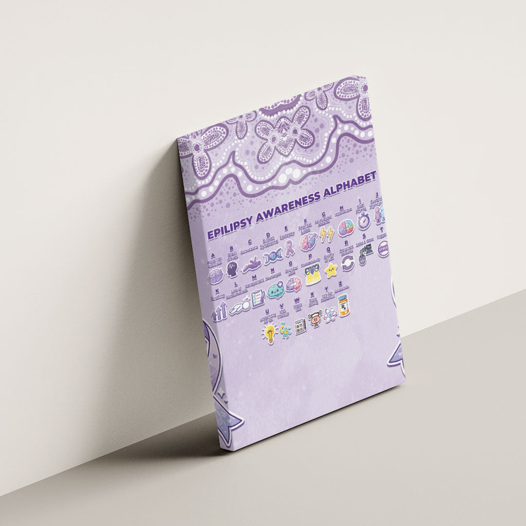 Epilepsy Support Canvas Wall Art Purple Ribbon Butterfly Cute Style