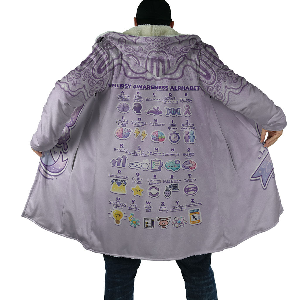 Personalised Epilepsy Support Cloak Purple Ribbon Butterfly Cute Style