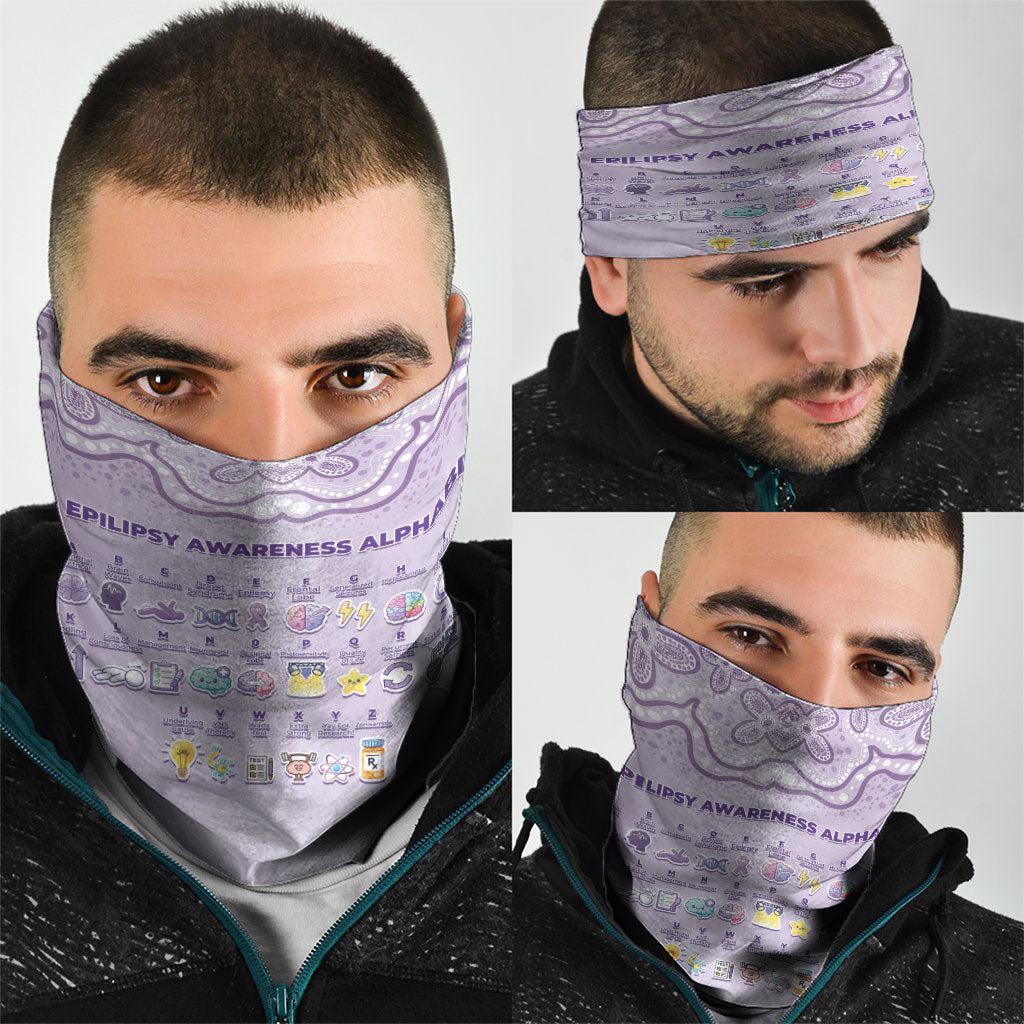 Epilepsy Support Neck Gaiter Purple Ribbon Butterfly Cute Style