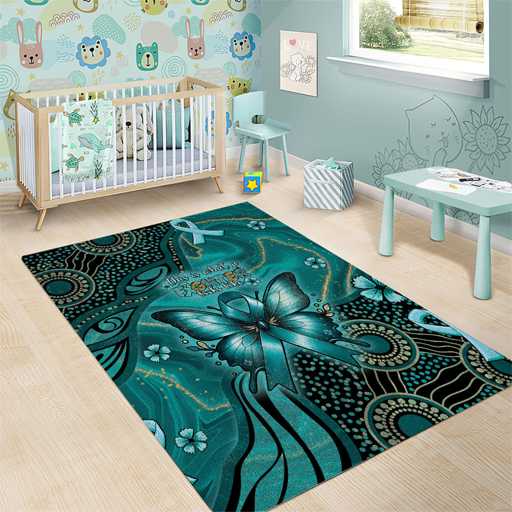 Ovarian Cancer Support Area Rug This Is What A Fighter Looks Like