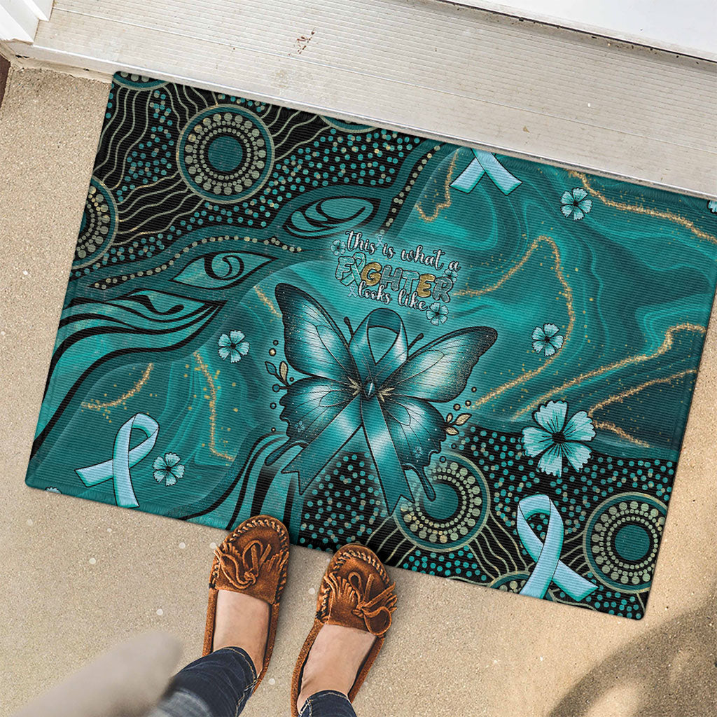 Ovarian Cancer Support Rubber Doormat This Is What A Fighter Looks Like