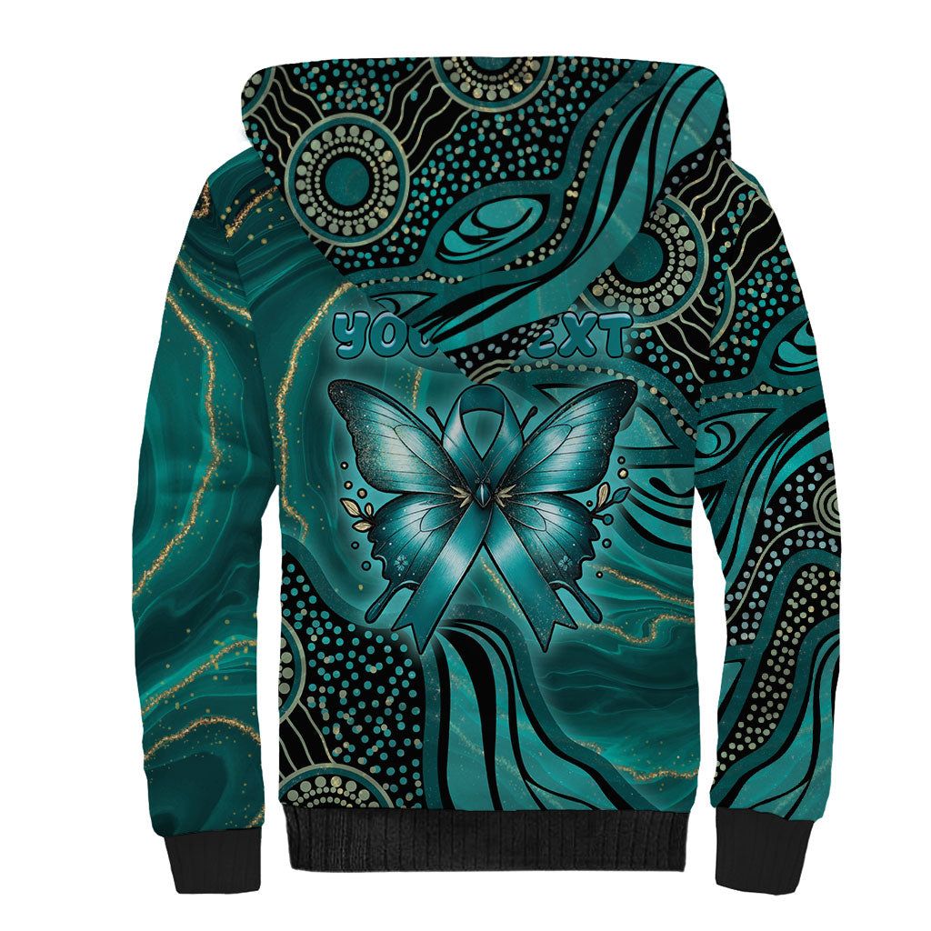 Personalised Ovarian Cancer Support Sherpa Hoodie This Is What A Fighter Looks Like
