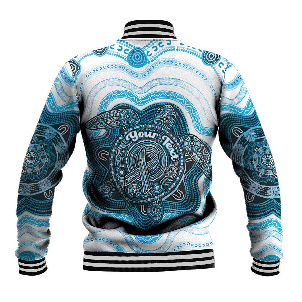 Personalised Prostate Cancer Support Baseball Jacket Warrior Ribbon Turtle Dot Art Pattern