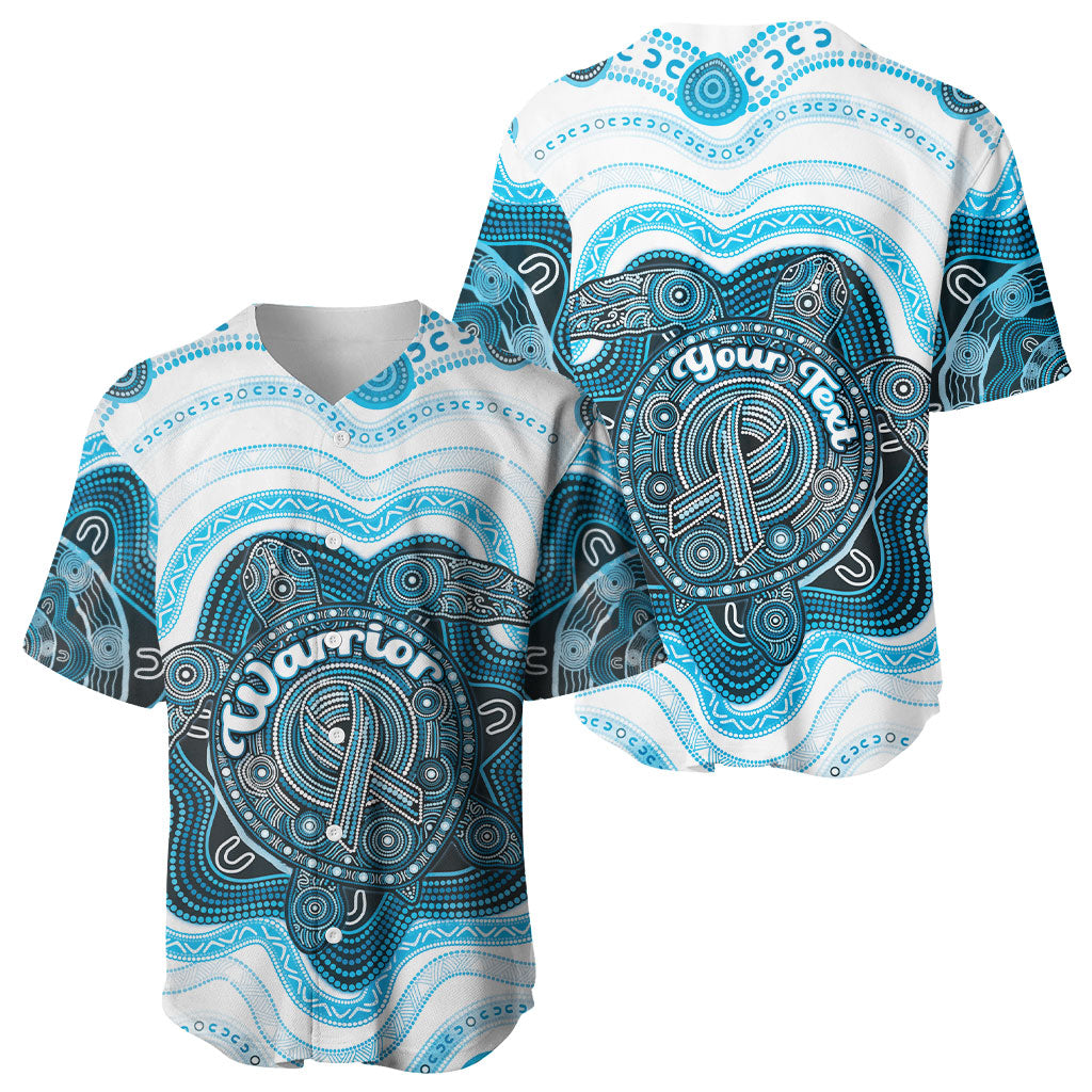 Personalised Prostate Cancer Support Baseball Jersey Warrior Ribbon Turtle Dot Art Pattern