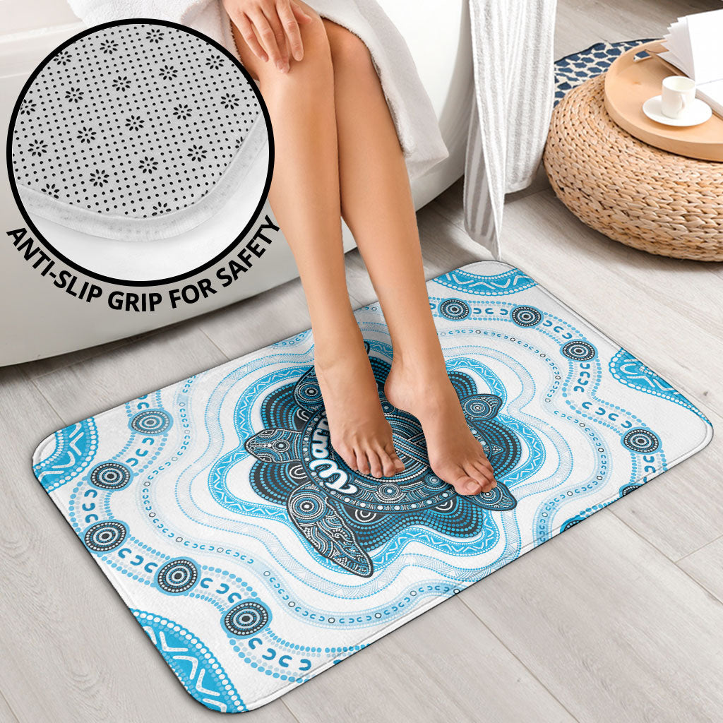 Prostate Cancer Support Bathroom Set Warrior Ribbon Turtle Dot Art Pattern