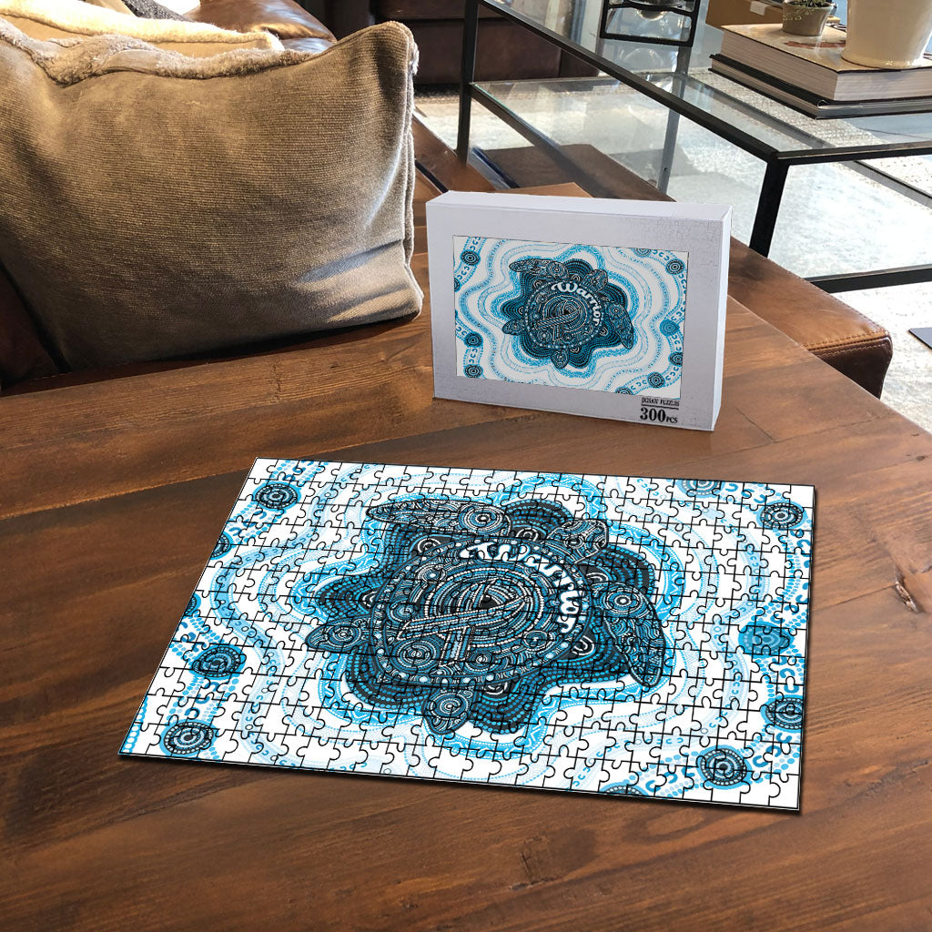 Prostate Cancer Support Puzzle Warrior Ribbon Turtle Dot Art Pattern