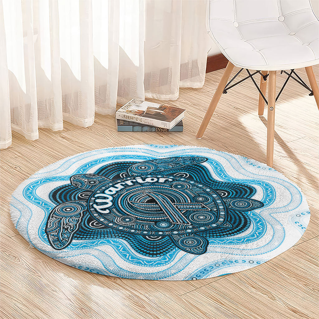 Prostate Cancer Support Round Carpet Warrior Ribbon Turtle Dot Art Pattern
