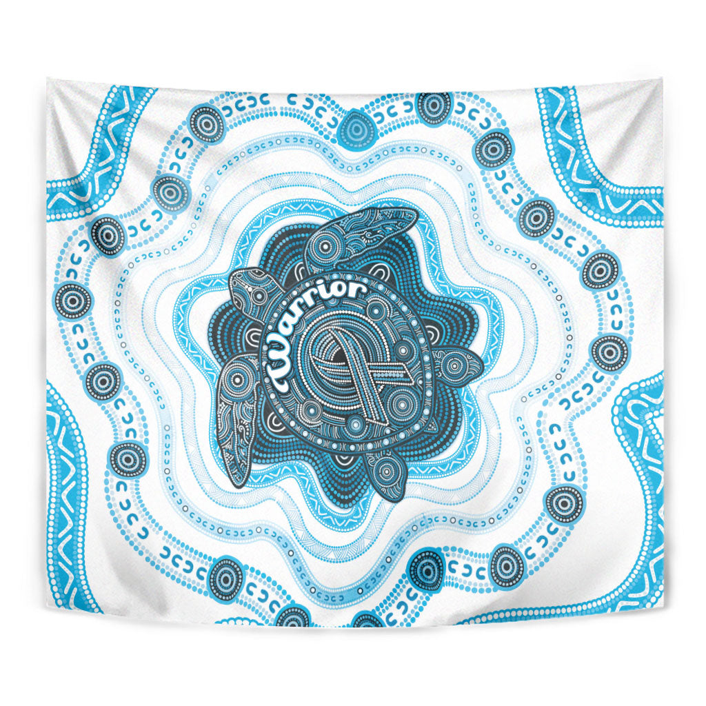 Prostate Cancer Support Tapestry Warrior Ribbon Turtle Dot Art Pattern