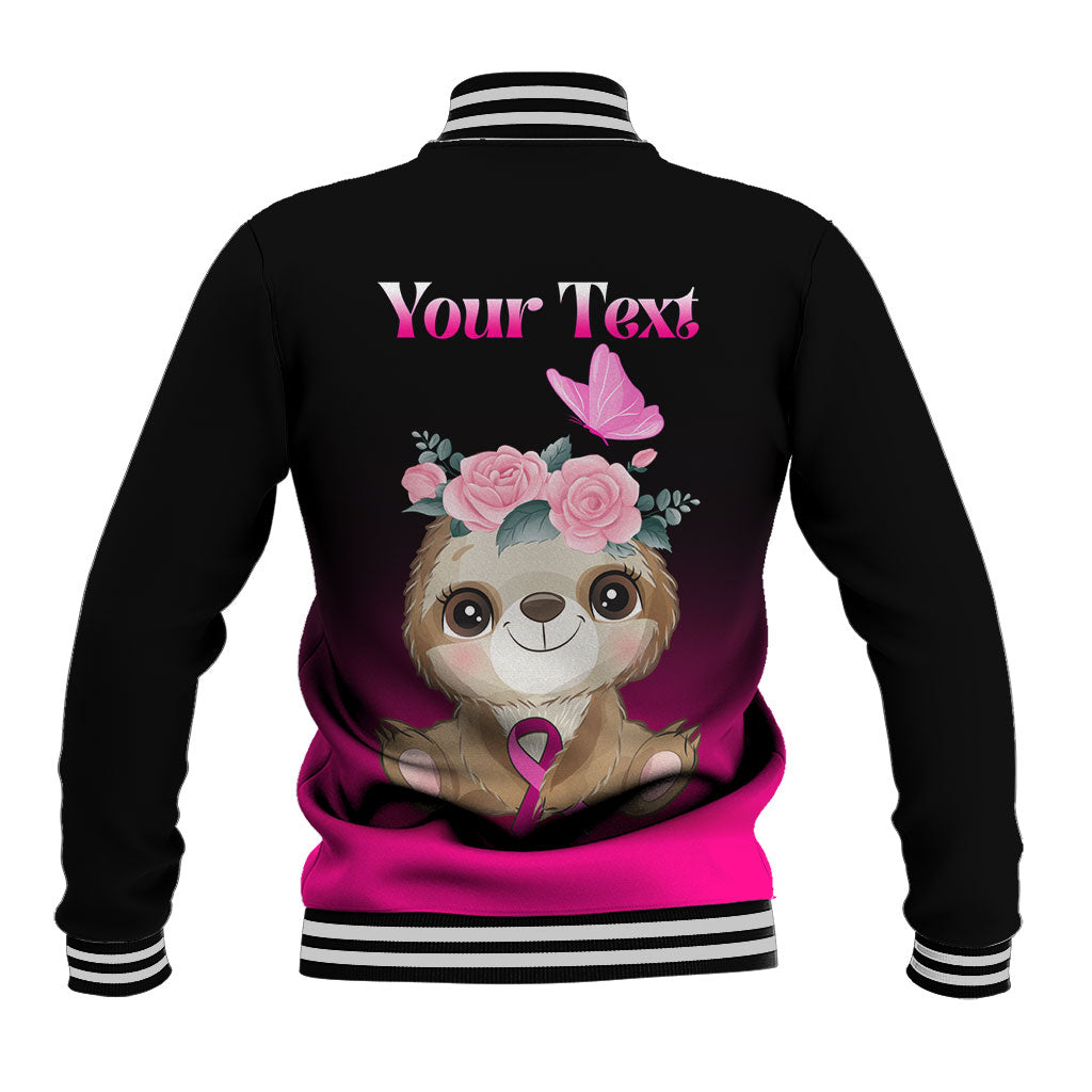 Personalised Hope Love Cure Sloth Baseball Jacket