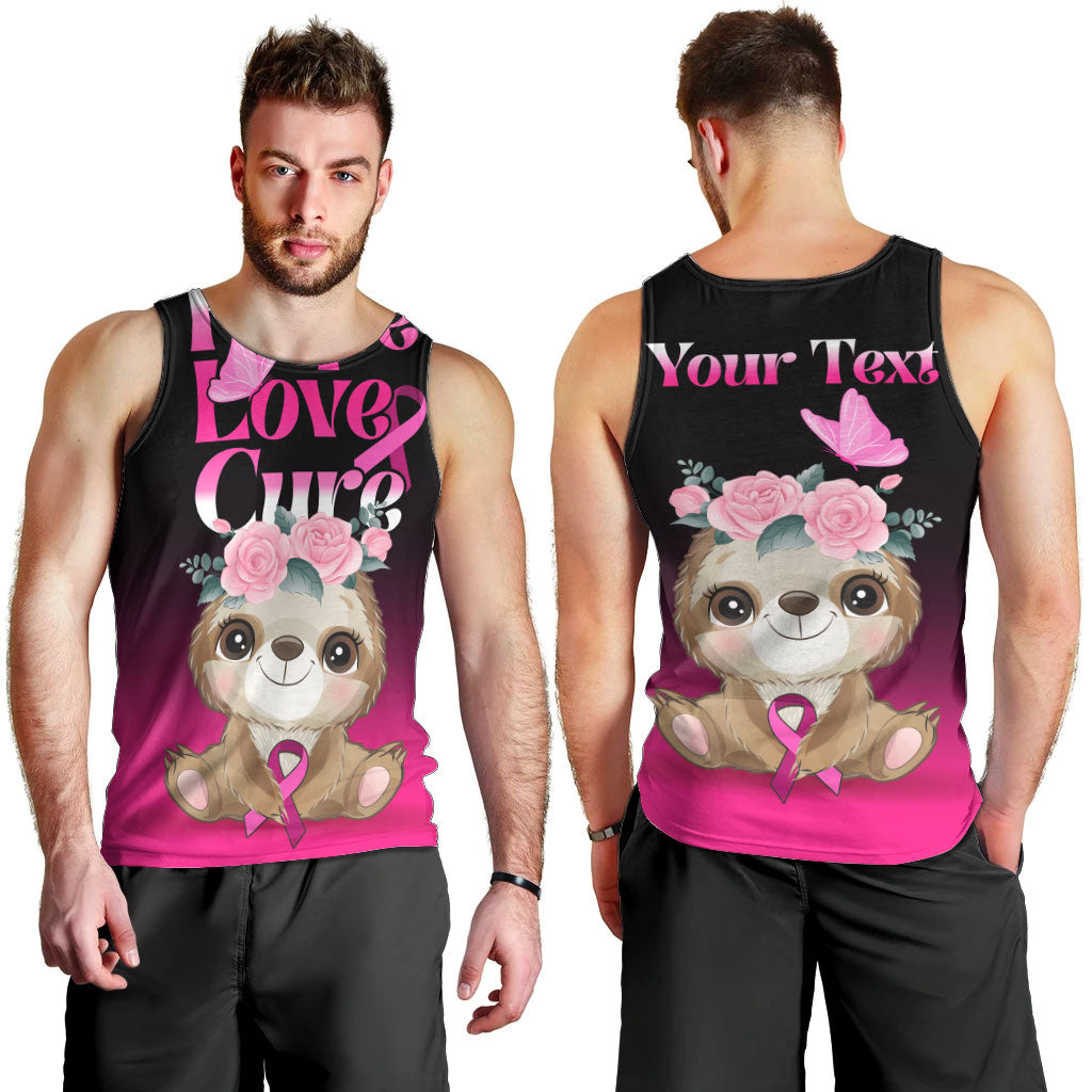 Personalised Hope Love Cure Sloth Men Tank Top