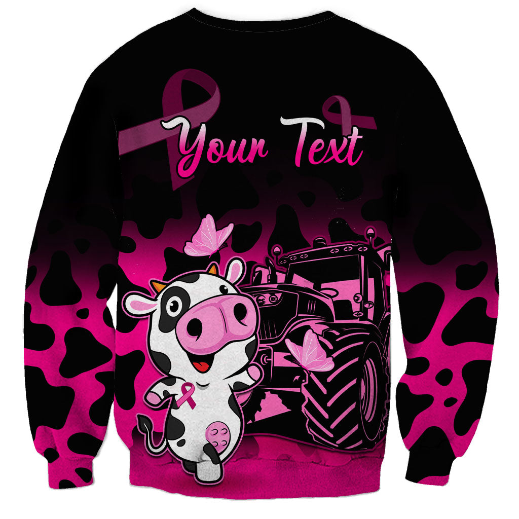 Personalised Save The Udders Sweatshirt Farmer Day Breast Cancer Support