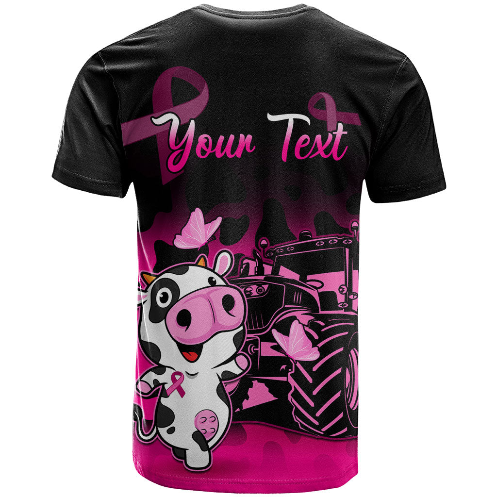 Personalised Save The Udders T Shirt Farmer Day Breast Cancer Support