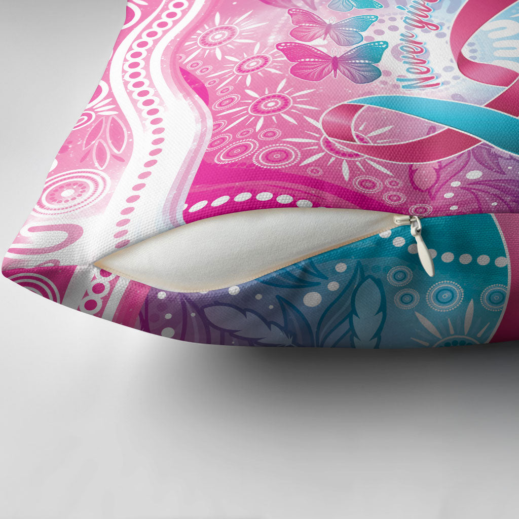 Australia Hereditary Cancer Support Pillow Cover Never Give Up