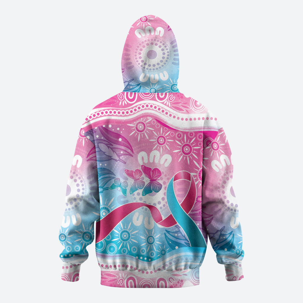 Australia Hereditary Cancer Support Zip Hoodie Never Give Up