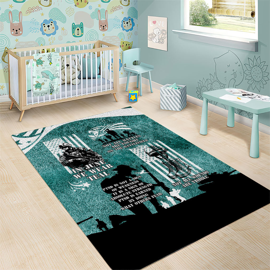 Veteran PTSD Area Rug Not A Sign Of Weakness It Is Earned By Doing What Others Fear