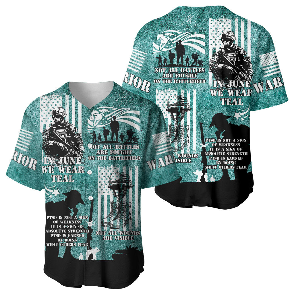 Veteran PTSD Baseball Jersey Not A Sign Of Weakness It Is Earned By Doing What Others Fear