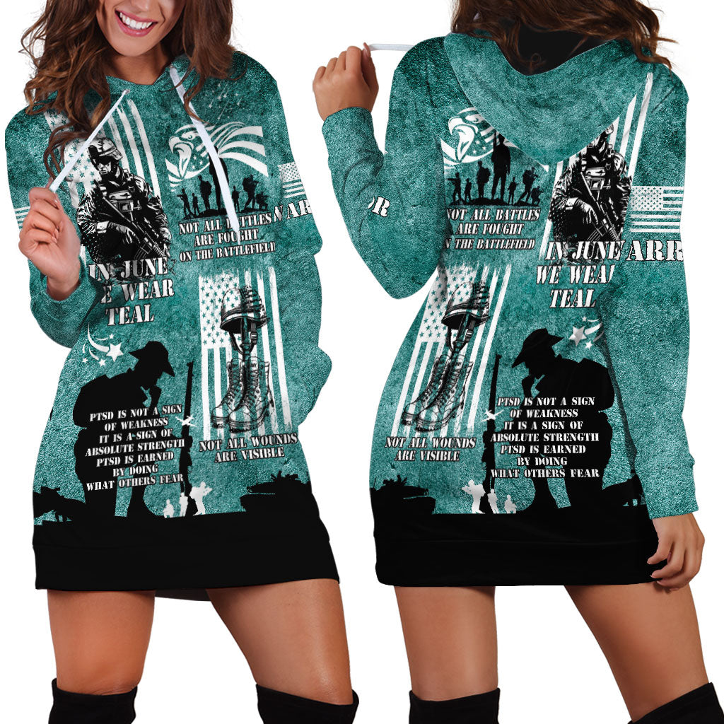 Veteran PTSD Hoodie Dress Not A Sign Of Weakness It Is Earned By Doing What Others Fear