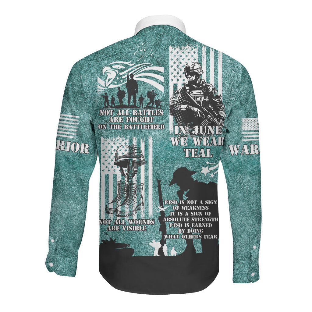 Veteran PTSD Long Sleeve Button Shirt Not A Sign Of Weakness It Is Earned By Doing What Others Fear