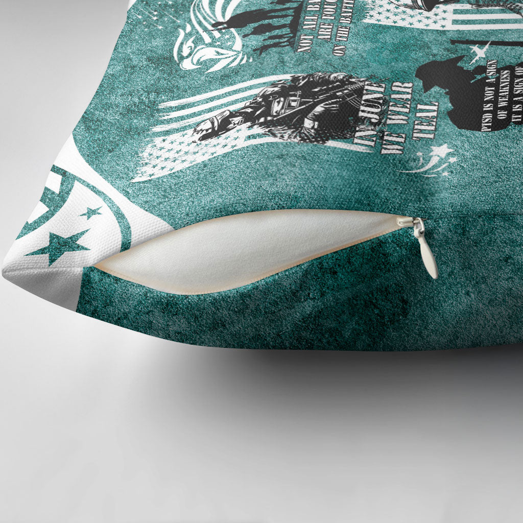 Veteran PTSD Pillow Cover Not A Sign Of Weakness It Is Earned By Doing What Others Fear