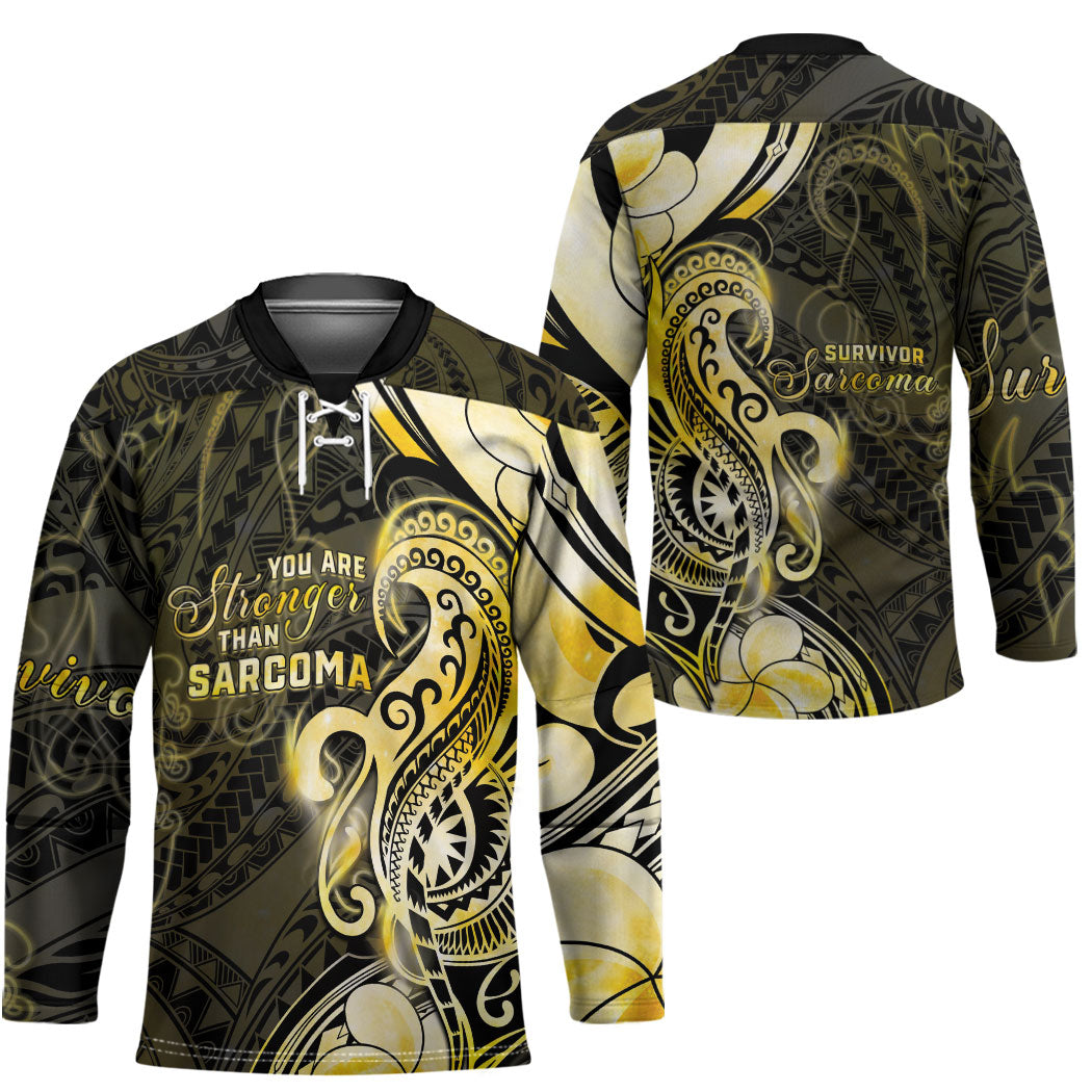 Sarcoma Support Hockey Jersey You Are Stronger Than Sarcoma