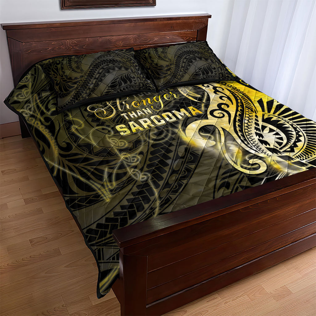 Sarcoma Support Quilt Bed Set You Are Stronger Than Sarcoma