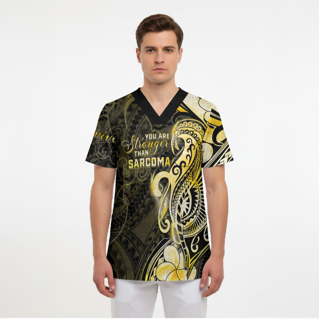 Sarcoma Support Scrub Top You Are Stronger Than Sarcoma