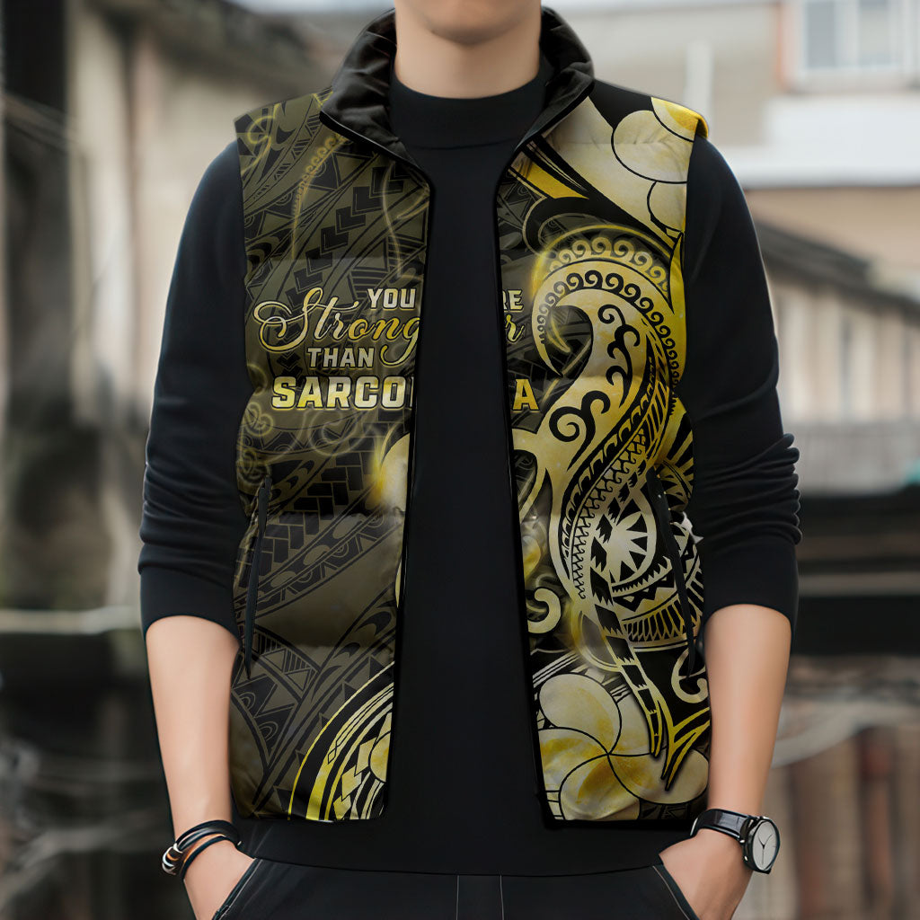 Sarcoma Support Sleeveless Puffer Jacket You Are Stronger Than Sarcoma