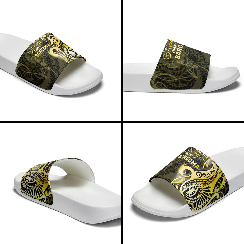 Sarcoma Support Slide Sandals You Are Stronger Than Sarcoma
