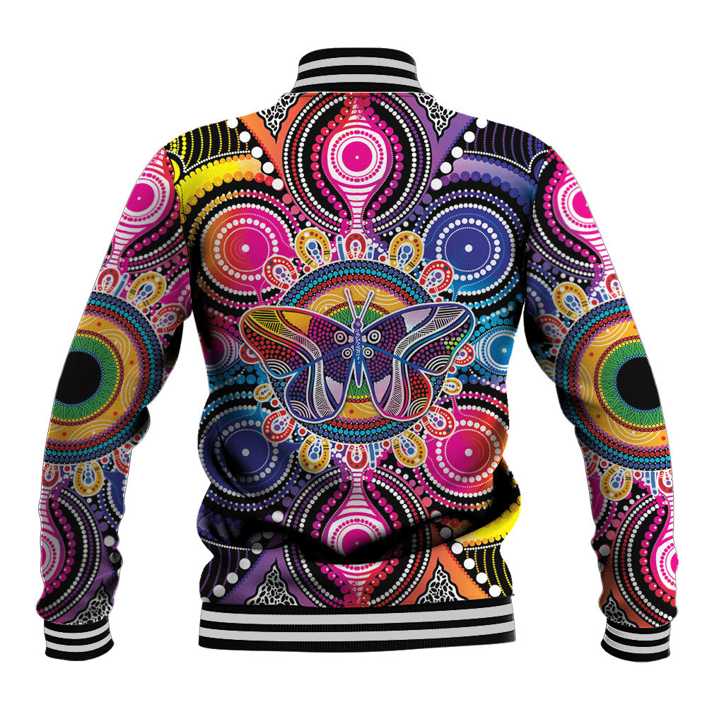 Australia Indigenous Autism Support Baseball Jacket Its Okay To Be Different
