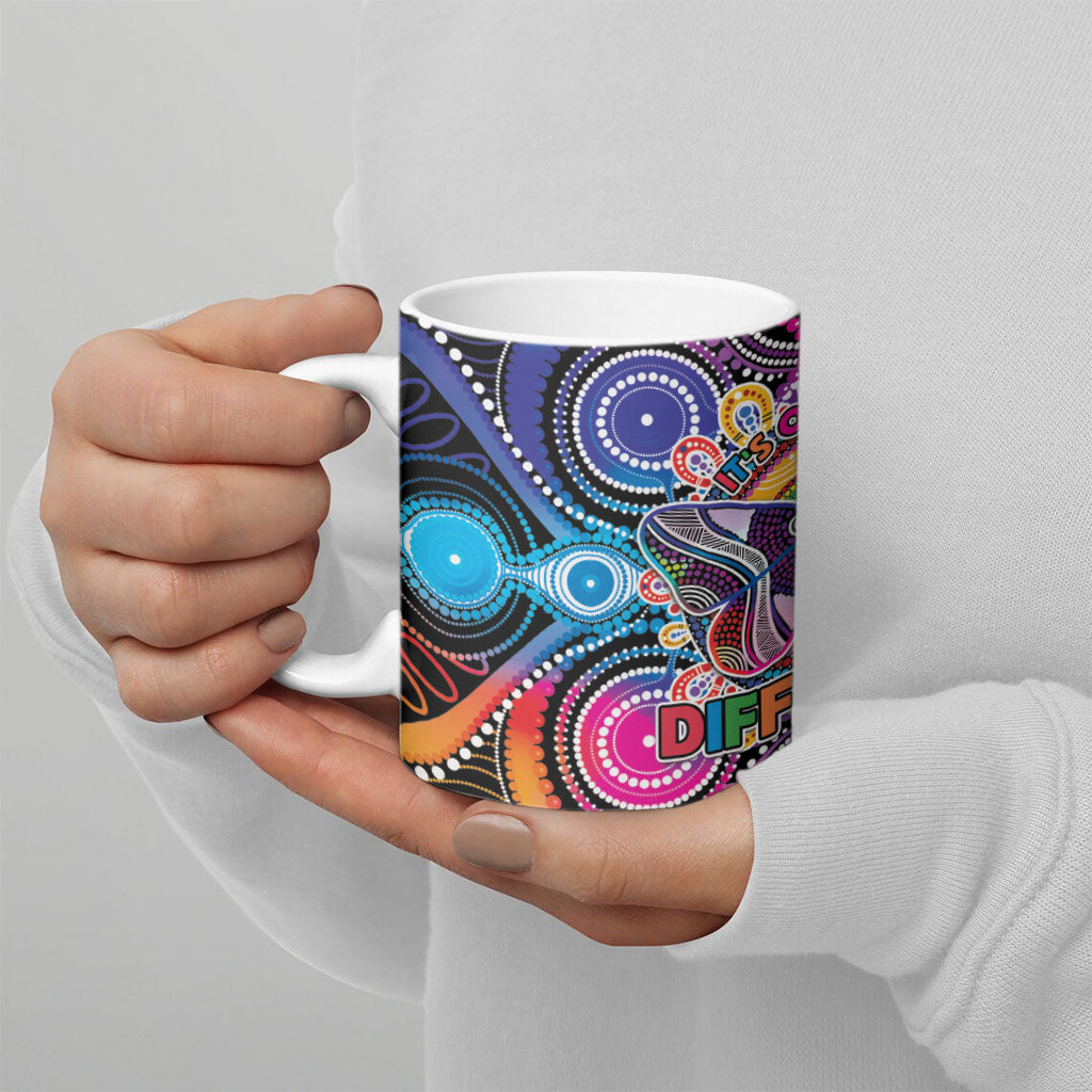 Australia Indigenous Autism Support Ceramic Mug Its Okay To Be Different