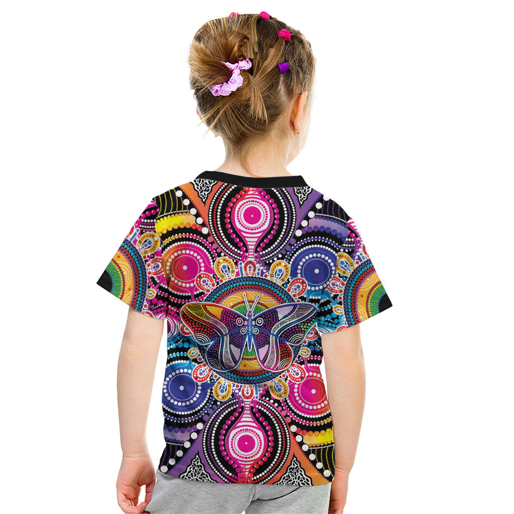 Australia Indigenous Autism Support Kid T Shirt Its Okay To Be Different