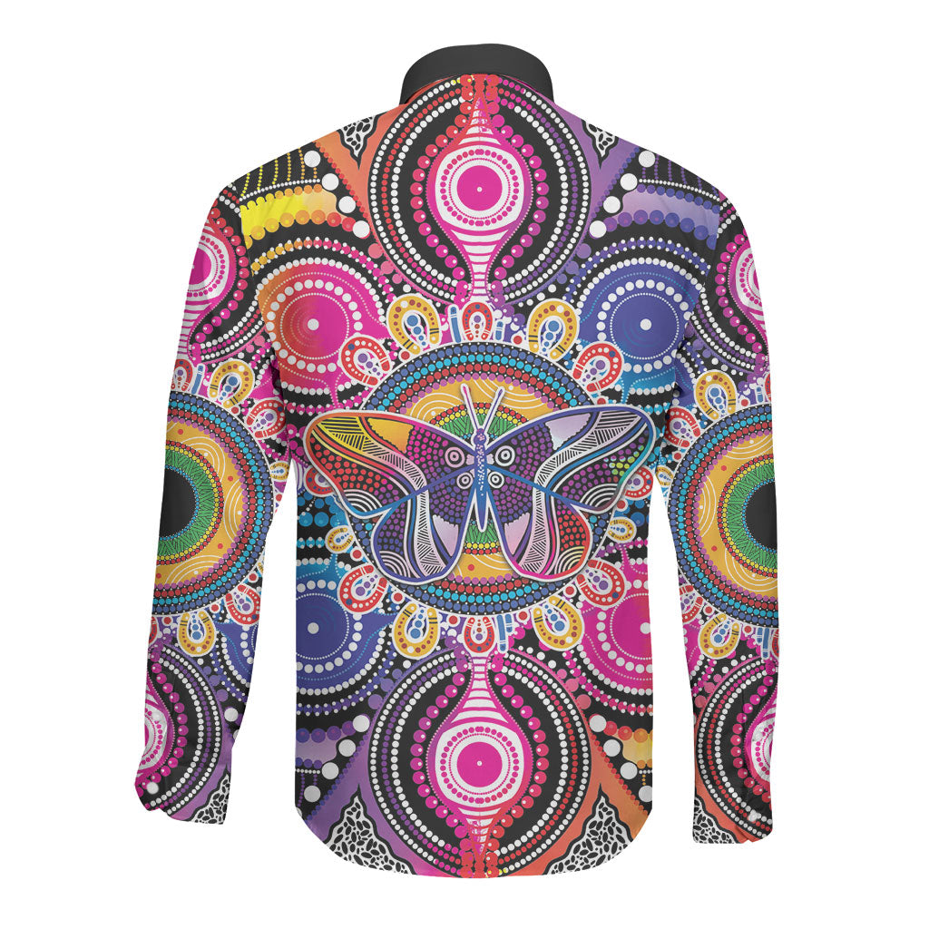 Australia Indigenous Autism Support Long Sleeve Button Shirt Its Okay To Be Different
