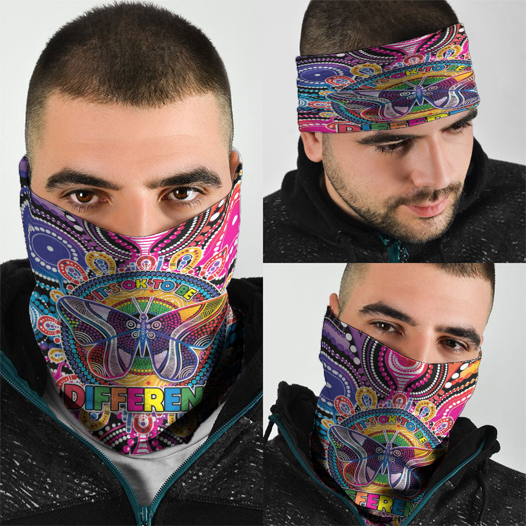 Australia Indigenous Autism Support Neck Gaiter Its Okay To Be Different
