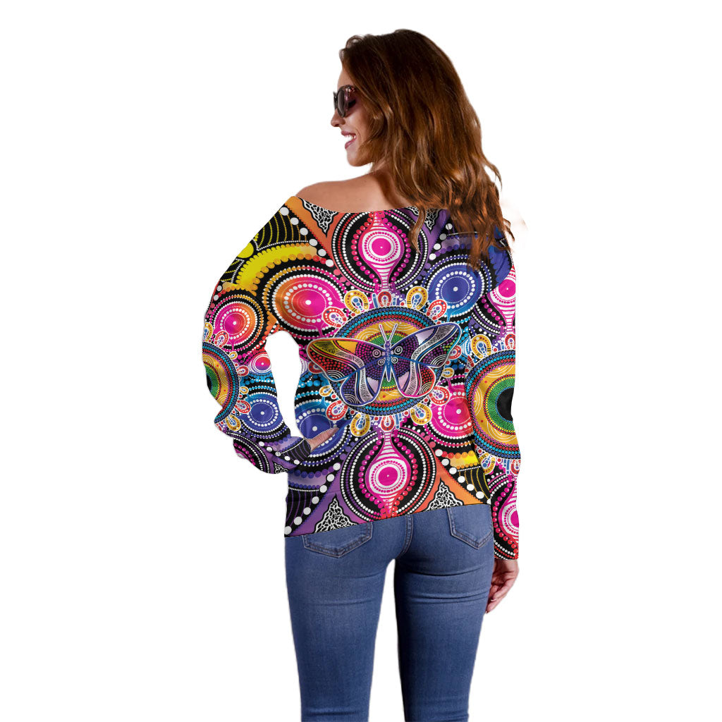 Australia Indigenous Autism Support Off Shoulder Sweater Its Okay To Be Different